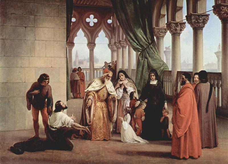 Francesco Hayez The Parting of the Two Foscari Germany oil painting art